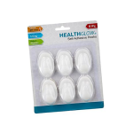 Self-Adhesive Plastic Hooks, 6 Piece - Oval